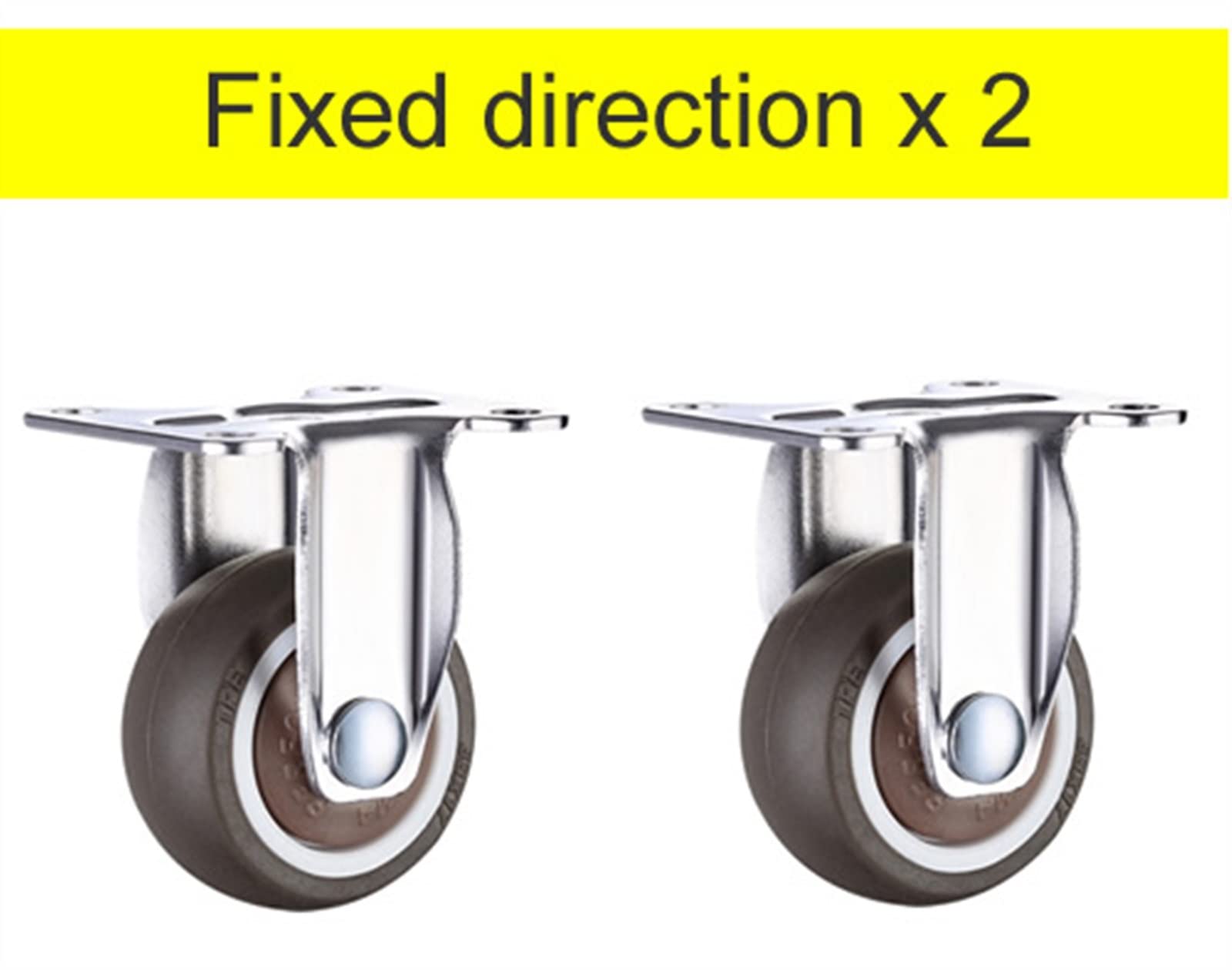 Leichte Möbelrollen Rad mit Lager Gummi Super Stumm Räder 1 Stücke(Fixed direction x2,1.5 inch)