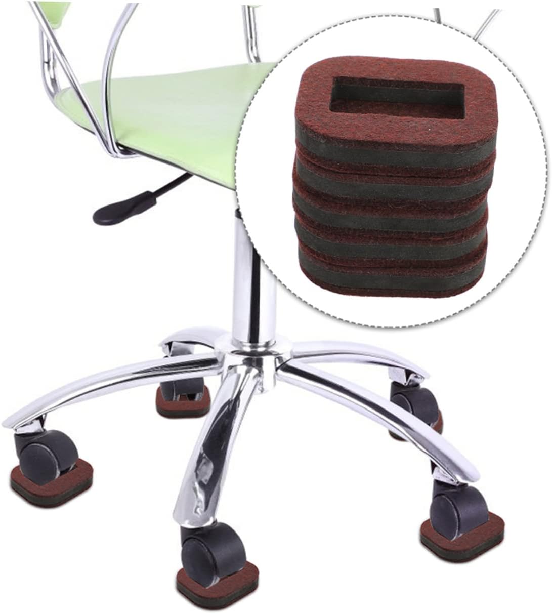 30pcs Non- Furniture Caster Cups Felt Pads for Floor Chair Wheel Stoppers to Prevent Scratches and Dents Hardwood Floors Sliding for Office Chairs Sofas