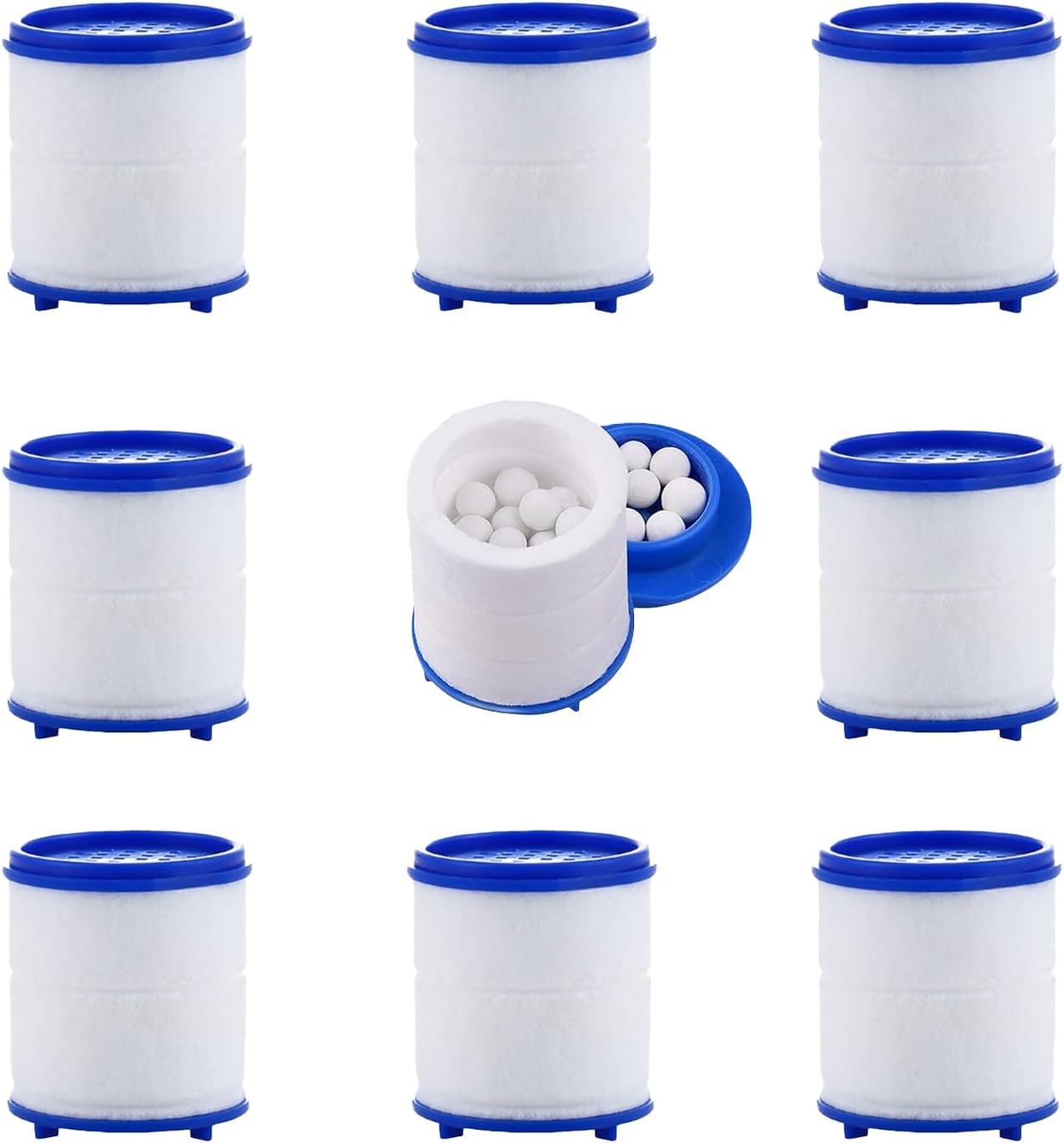 Lonimia Water Faucet Filter Cartridge Replacements,Sink Water Filter for Faucet Filter Removes Chlorine Fluoride Heavy Metals(10 Pcs)