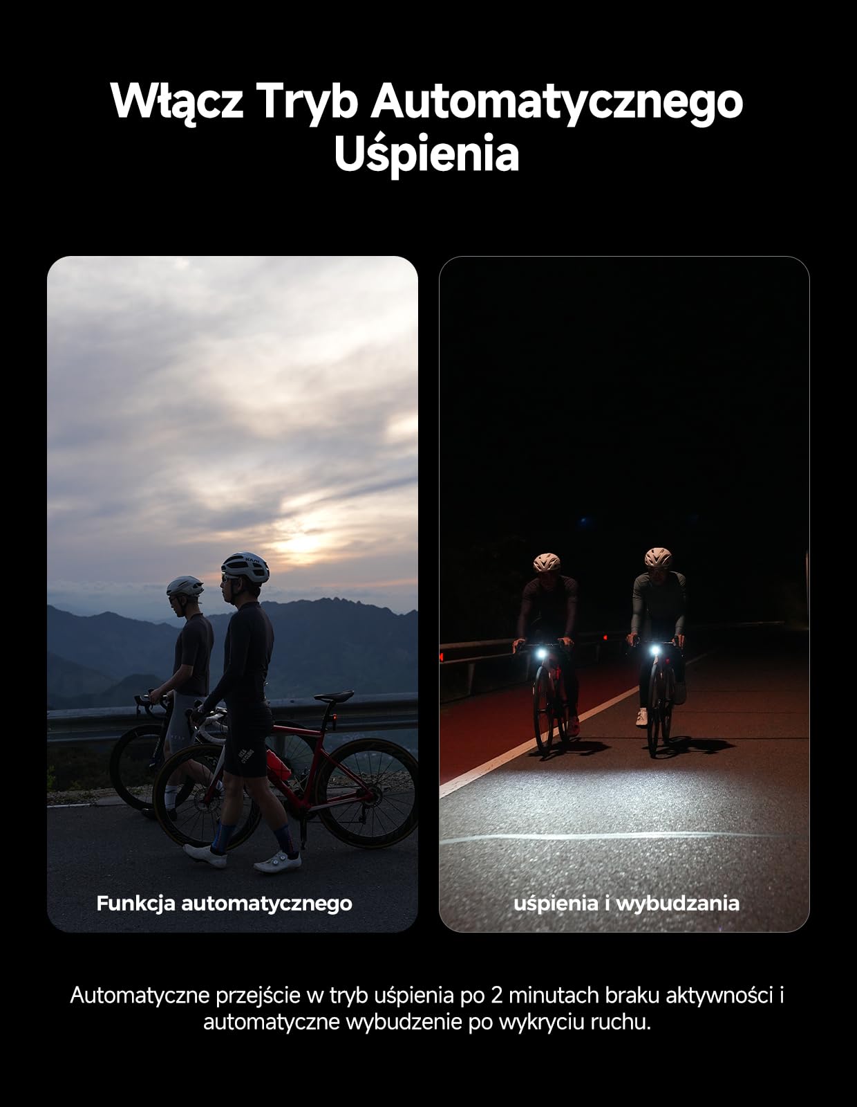 iGPSPORT VS800S Inteligentna Przednie Światła Rowerowe 800 LM, Bateria 4000 MAh, Auto Włącz/Wyłącz, Sterowanie Pilotem, 6 Trybów Światła, Antywstrząsowa, Antyodblaskowa, USB-C, Wodoodporność IPX6