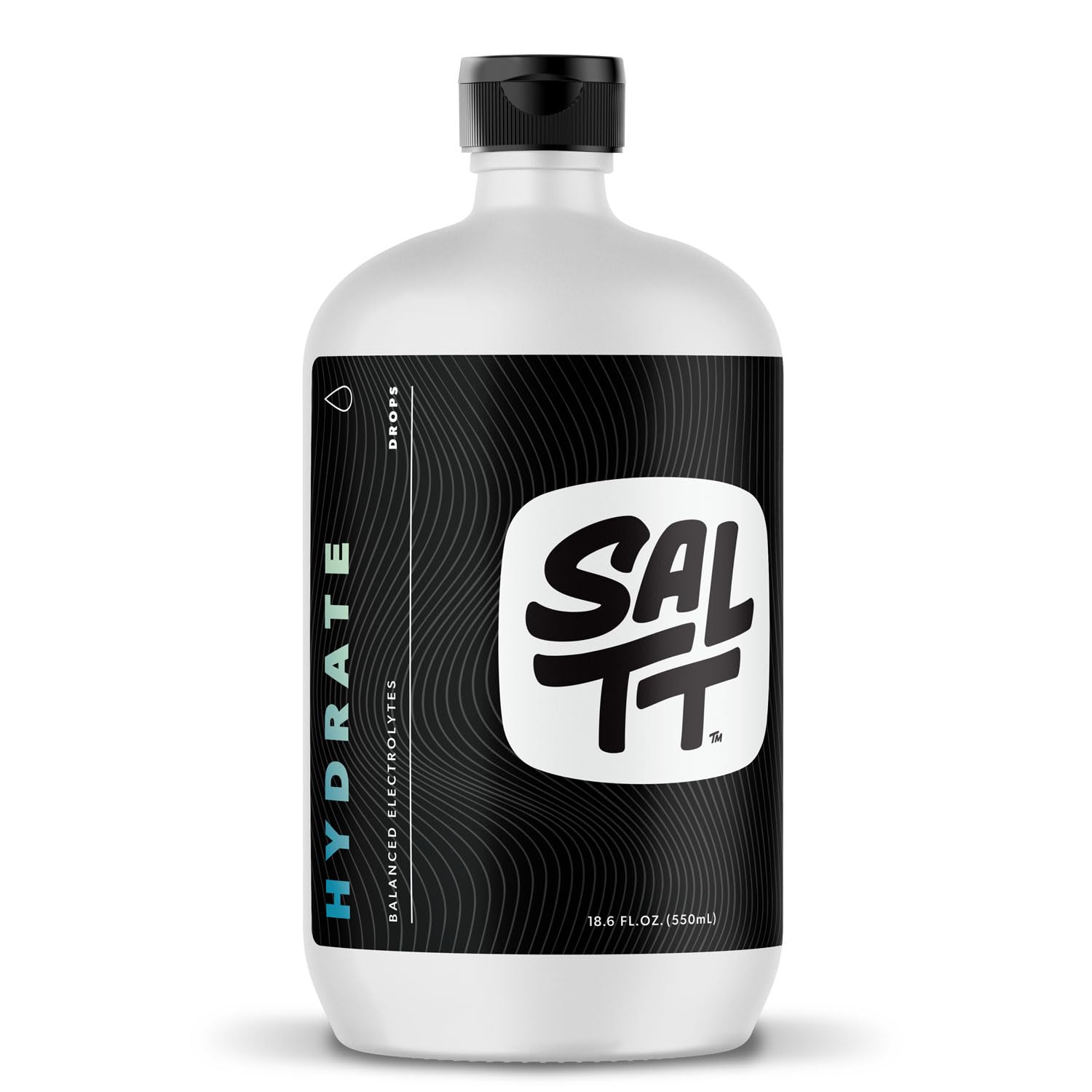 SALTT Hydrate Electrolyte Drops - Keto Diets - Intermittent Fasting - Immune Support - Gluten & Sugar Free - Paleo - Sodium, Magnesium, Potassium & Trace Minerals - Unflavored - 18.6 fl oz