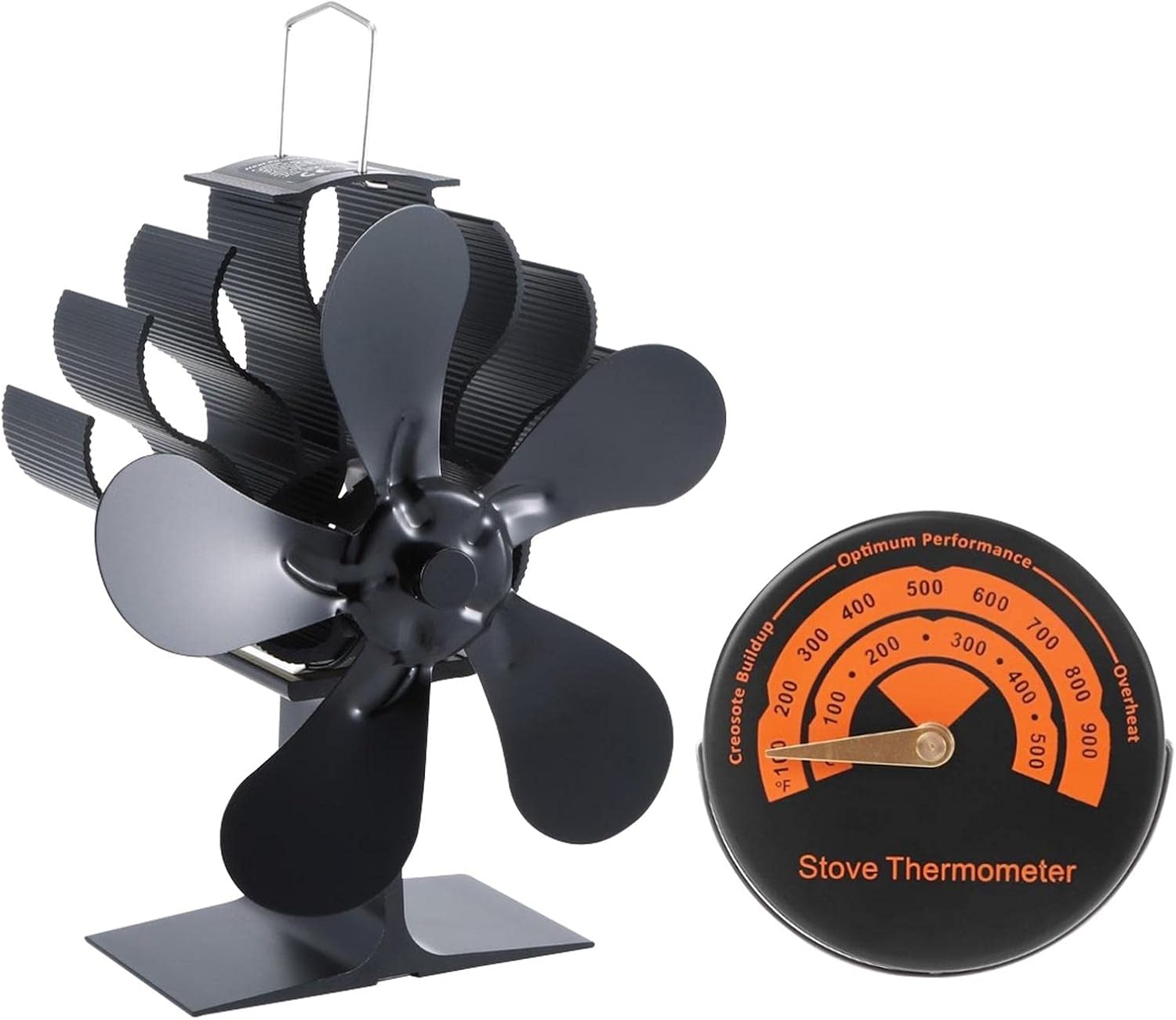 Wood Stove Fan, Heat Powered Stove Fan for Log Burner