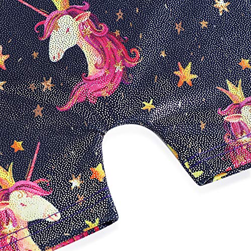 HOZIY Girls Gymnastics Leotards for Kids Tumbling Outfits Biketard Sparkle Adorable Pattern