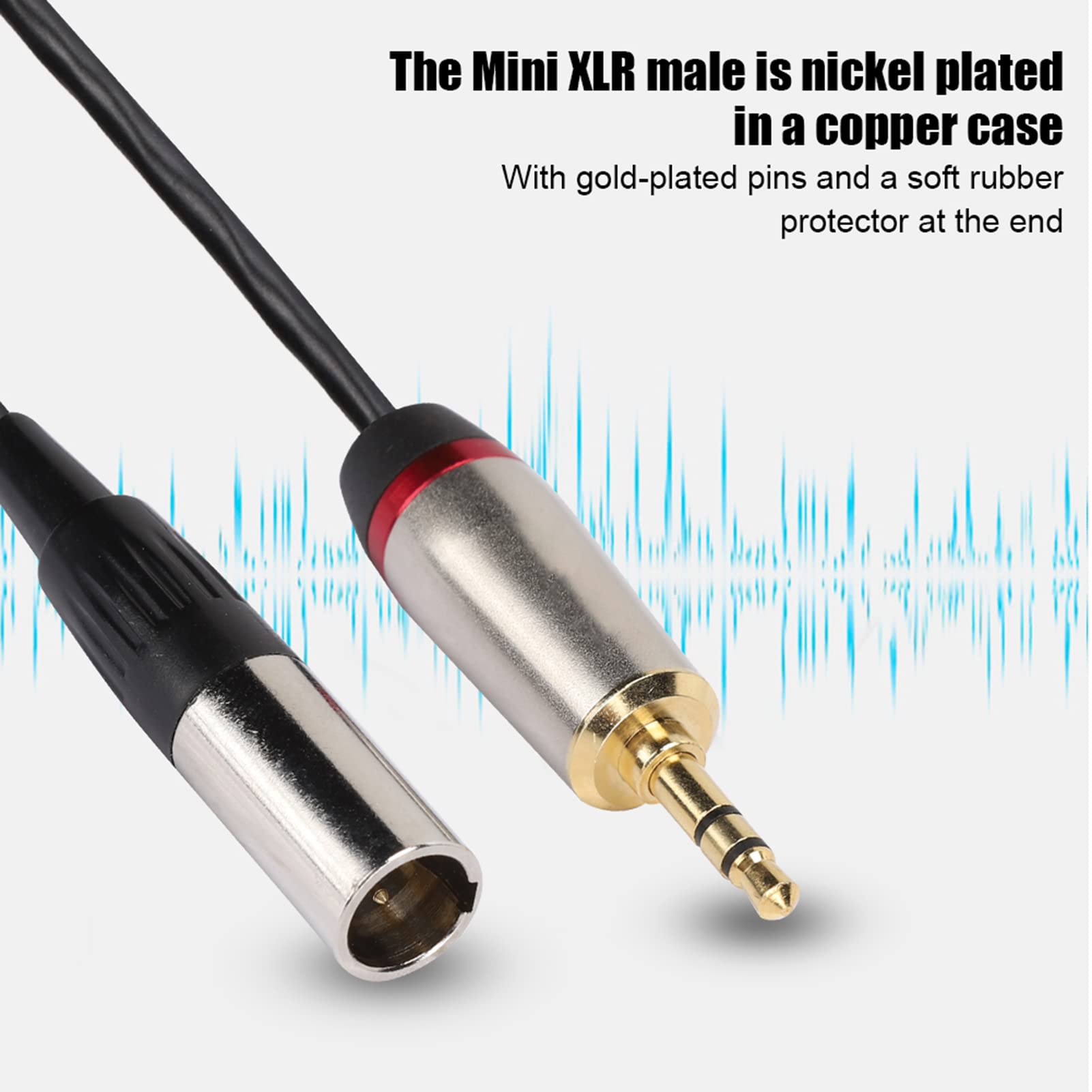 Fasient 3,5 Mm Mâle à Mini XLR Mâle, Câble Audio