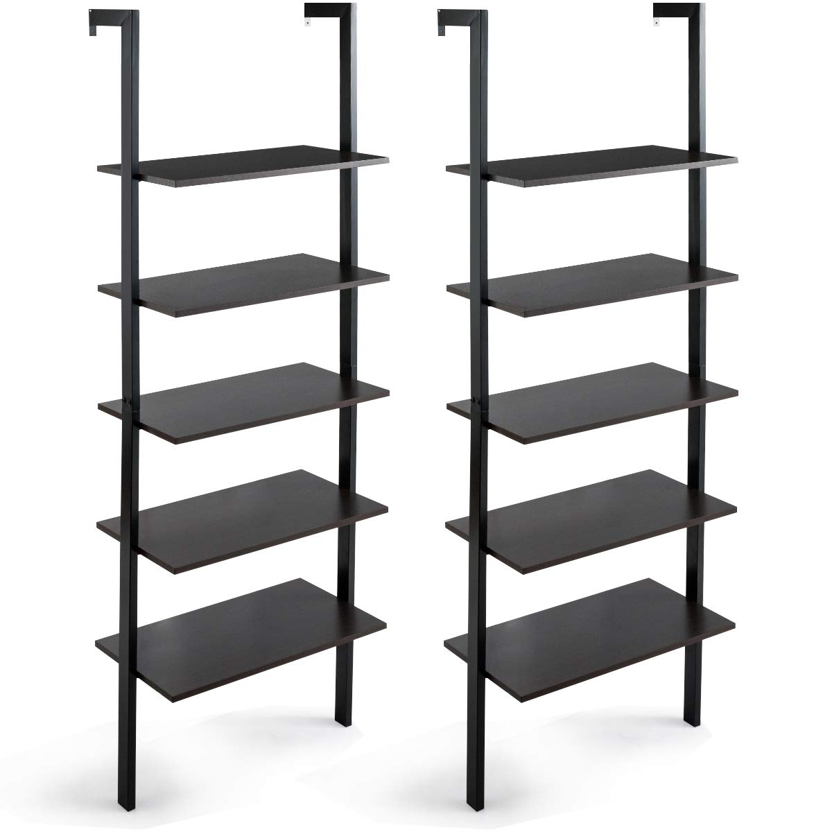 Buy Tangkula 5Shelf Bookcase, Modern 5Tier Wood Wall ed Ladder