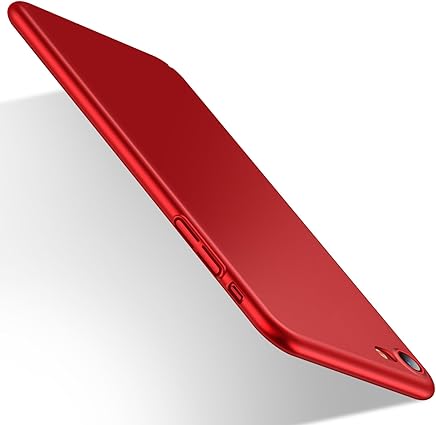 Funda iPhone 8, Funda iPhone 7, Humixx Alta Calidad Ultra Slim Anti-Rasgu?o y Resistente Huellas Dactilares Totalmente Protectora Caso de Pl?stico Duro Cover Case (rojo)[Skin Series]