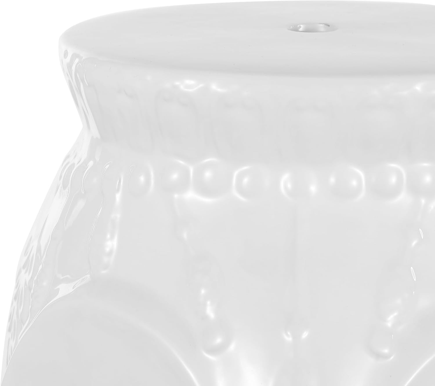 JONATHAN Y TBL1026A Orla 18.5" Modern Bohemian Elephant Ceramic Indoor/Outdoor Garden Stool Modern, Bohemian, Mid-Century, Classic, Traditional, Cottage, Patio, Garden, Bathroom, Living Room, White