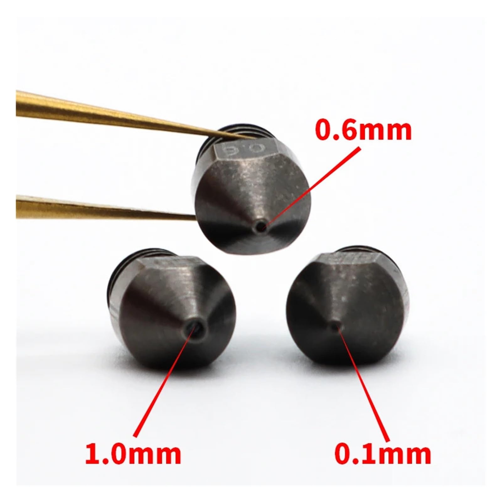 Części do drukarek 3D MK8 Dysza 0,2 mm-1,0 mm dla 1,75 mm Materiał eksploatacyjny CR10 CR10S Ender-3 Głowica wytłaczarki ze stali hartowanej (10 szt. dla 1,75 mm, 0,3 mm)