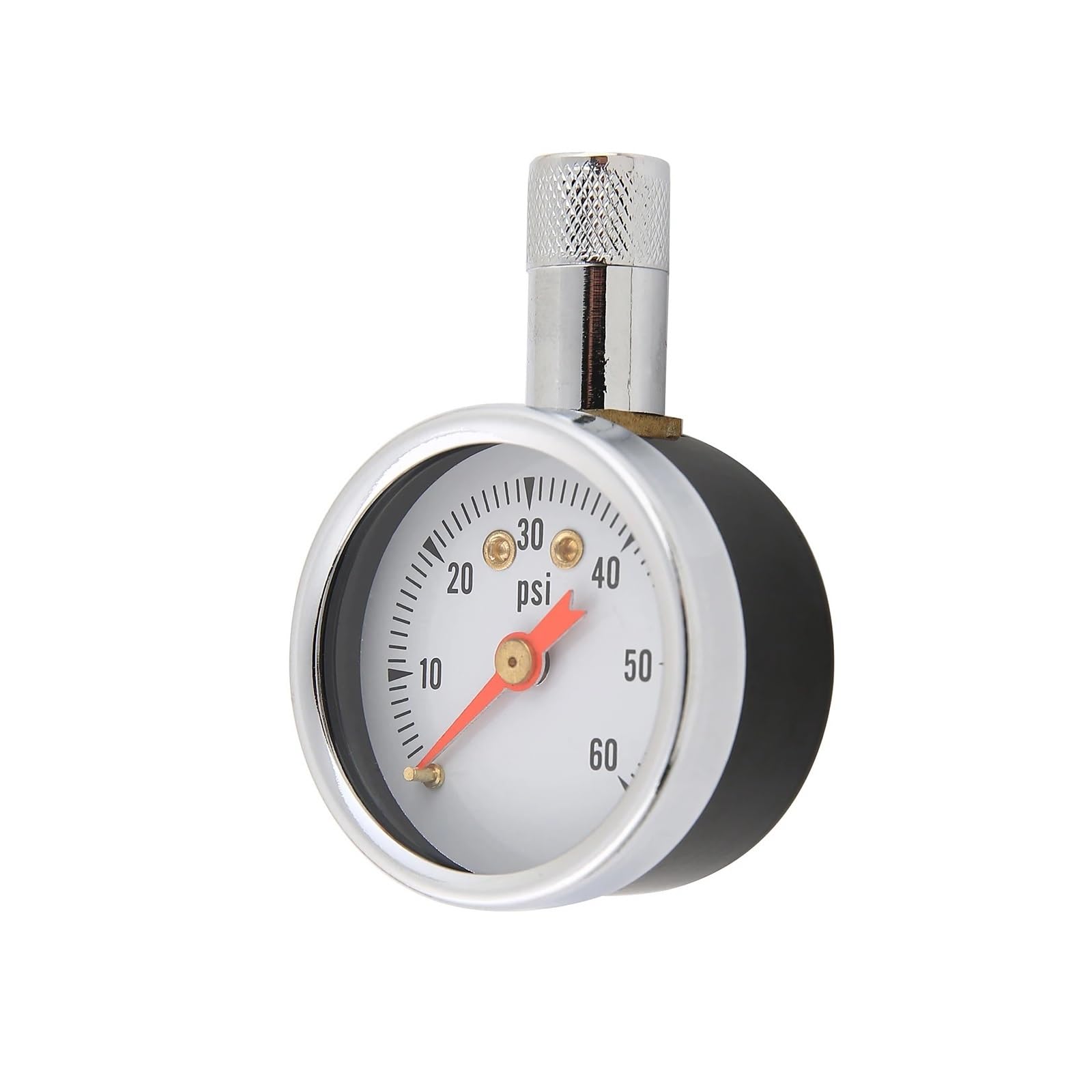 Reifendruckmesser 60 Psi Mini Mechanischer Reifendruckmesser For Autos LKW Fahrräder Autozubehör Einfach Zu Bedienen(60 Psi White)