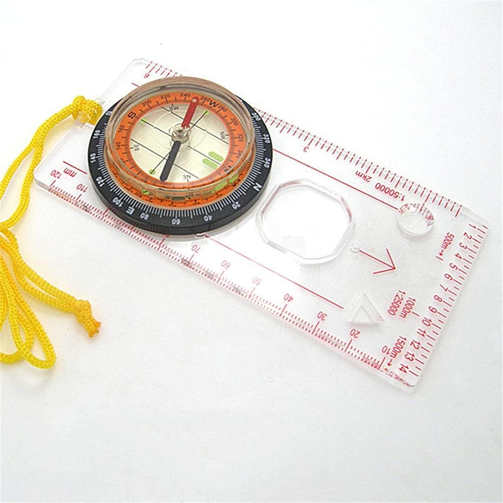 Professional Portable Magnifying Compass Ruler Scale Scout Hiking Camping Boating Orienteering Map