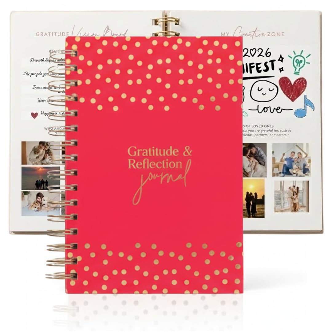 Daily Gratitude Journal for Beginners | Simple, Consistent Reflection Practice, Undated 90-Day Journal with Unique Daily Affirmations, 250+ pages,