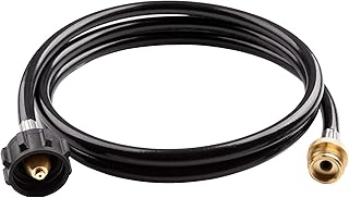 iGreely Propane Hose Propane Tank Converter Adapter Hose Assembly Replacement Connecting QCC1 / Type1 Gas Tank 20lb to 1lb Tank for Buddy Heaters, Coleman Camping Stove 6FT