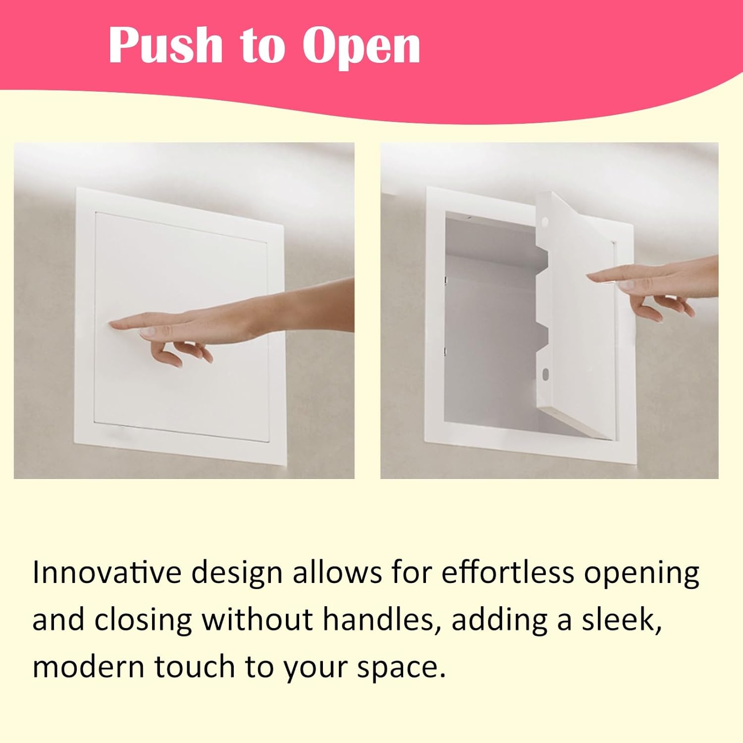 Alminium Access Panel Door Push-to-Close, 4 6 8 12 16 20 24 - Wall Hole Cover Plate Small for Basements, Attics, Bathrooms - Inspection Door for Plumbing(15x20cm/5.9x7.9in)