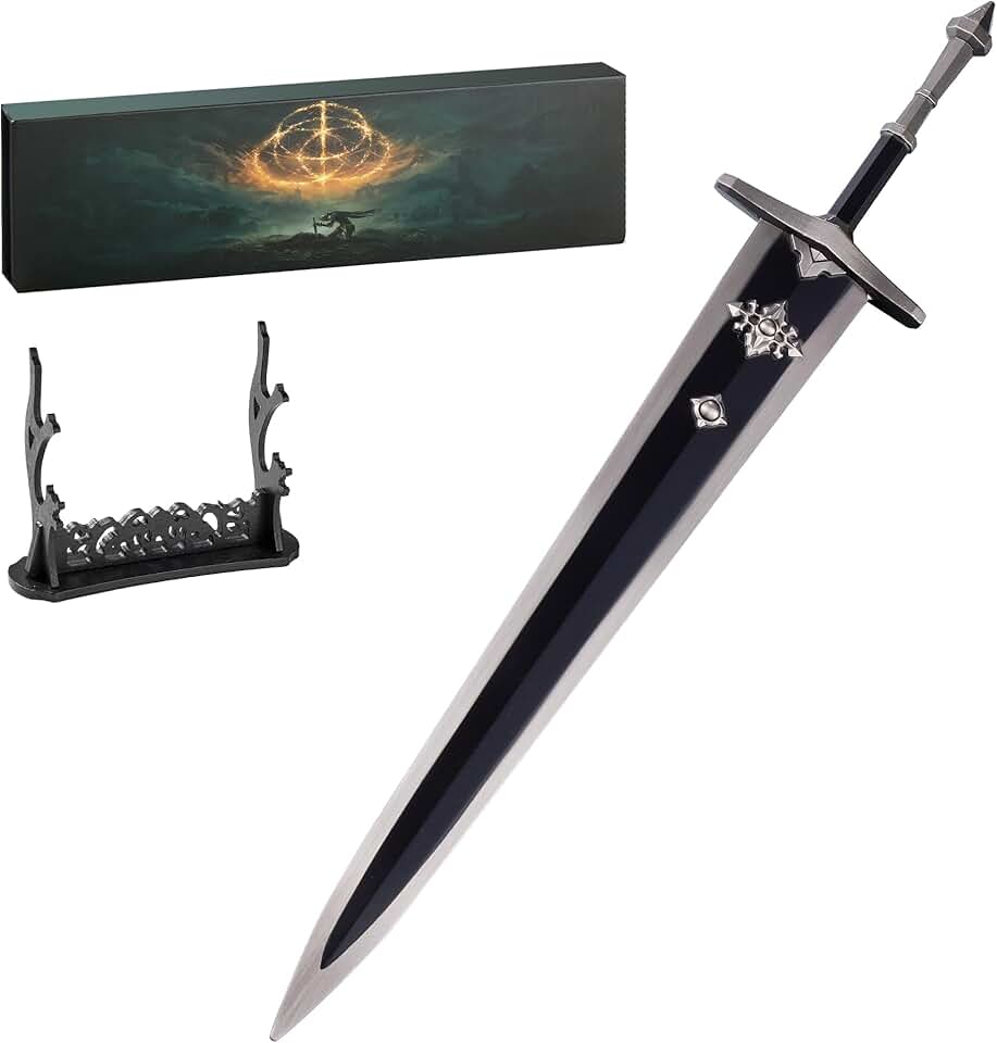 Elden Ring DLC Lone Wolf Greatsword, modelo reduzido em escala igual, artesanato de metal de 11,8 polegadas, melhor escolha de amantes da coleção, ornamento requintado para jogabilidade