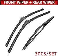 Vista 4 de 3 Limpiaparabrisas de 66 cm, 51 cm, 36 cm para delantero y trasero, repuesto compatible con Ford Edge MK1 2007-2014, limpiaparabrisas