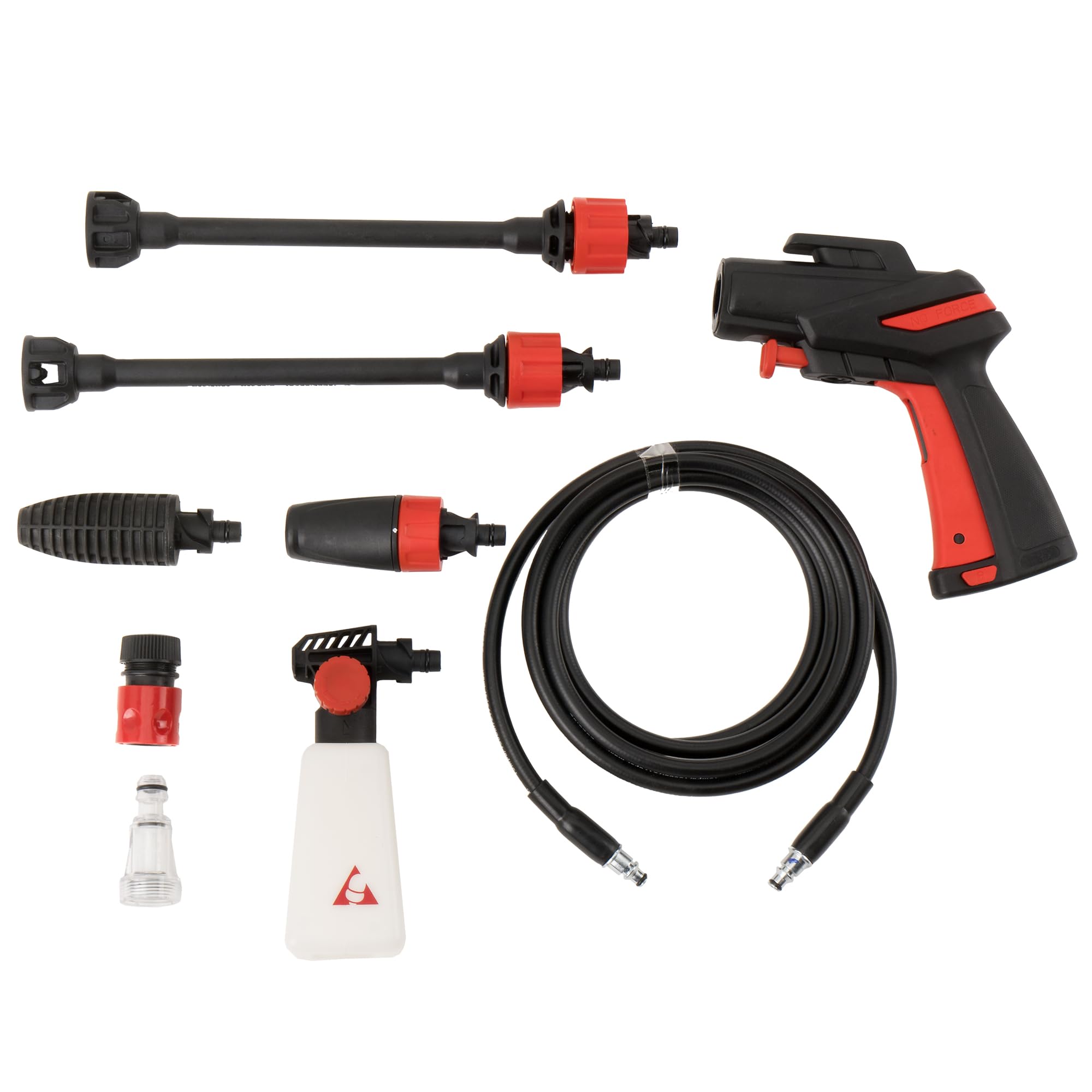 Bellota HL1400E- Hidrolimpiadora, Potencia: 1,4 kW, Presión Máx: 120 bar, Caudal: 330 l/h, Manguera 3 m (PVC), Peso: 5 kg, Pistola No Force, Ruedas, Succión agua, Filtro de agua extraible, 2 boquillas