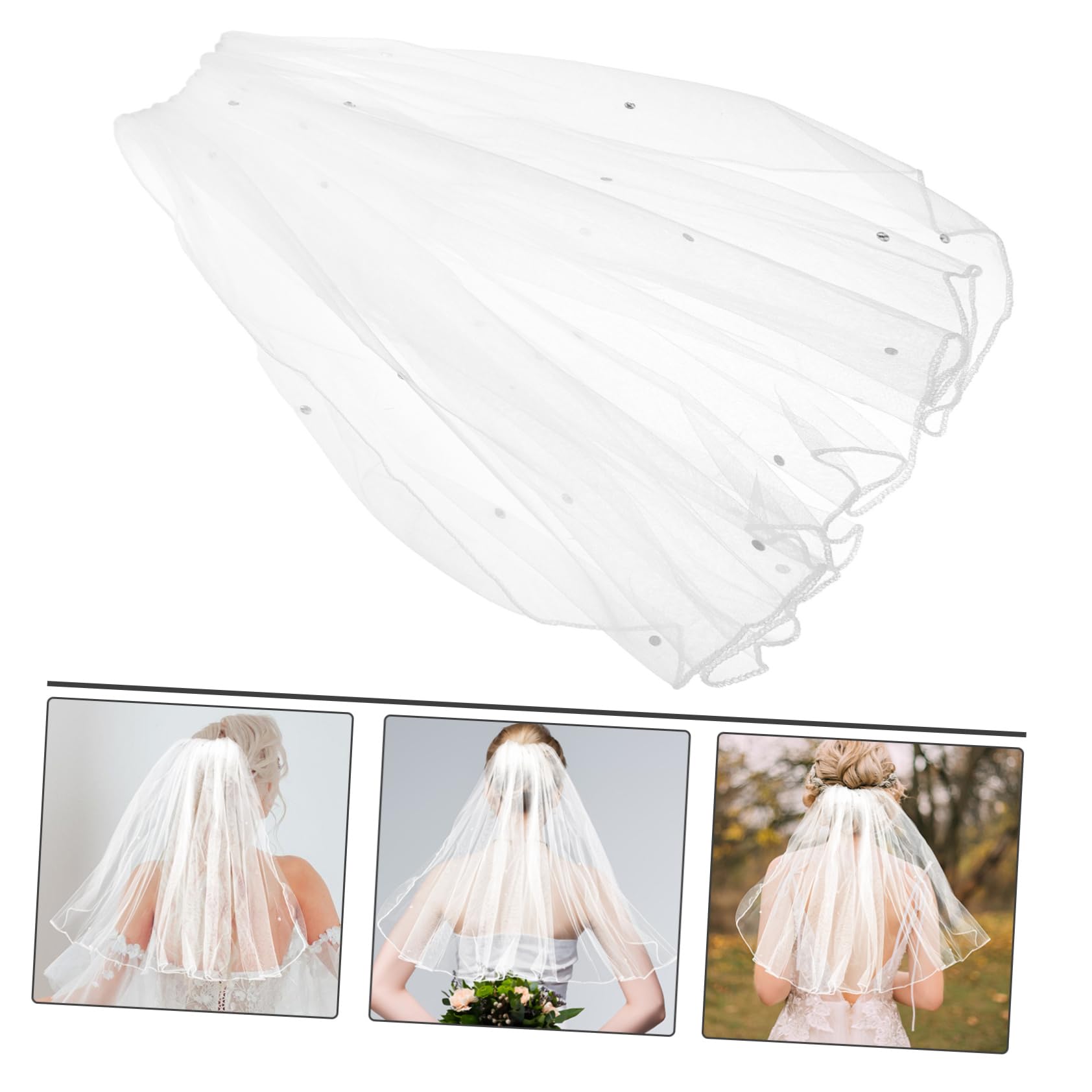 4piezas Velo De Novia De Tul Peine Para Despedida De Soltera y Bodas Accesorio De Cabello Elegante Para Resaltar Tu Estilo y Atractivo