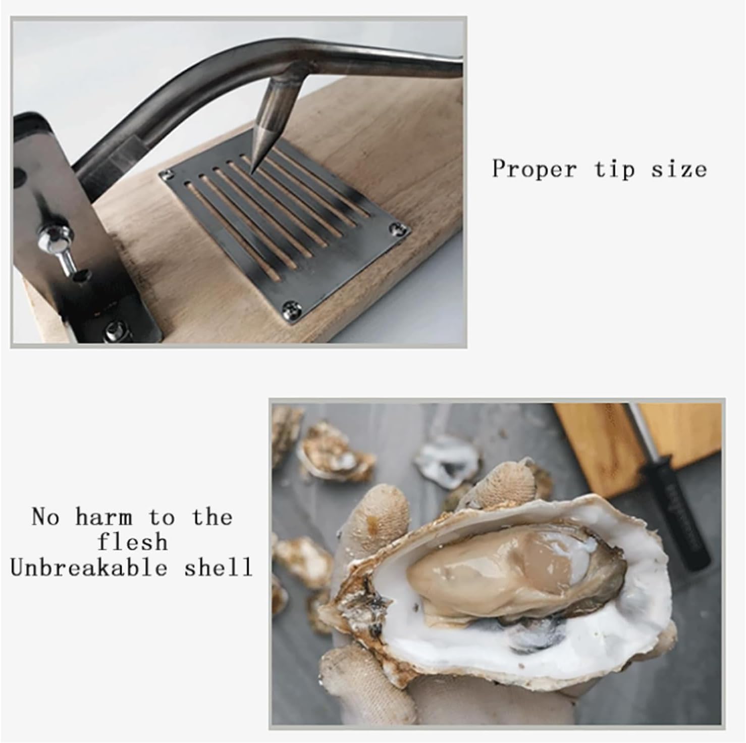 Oyster Opening Tool, Oyster Shucker-Shucking Machine, Anti-Slip, Does Not Damage The Shell Surface, Oyster Opener Machine, Seafood Tools for Hotel Family Buffet