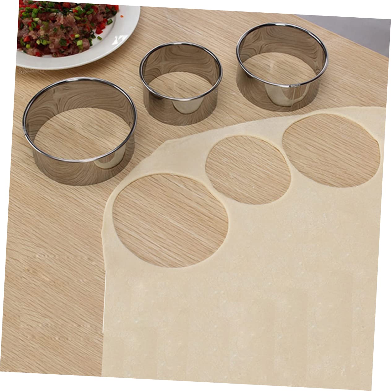 餃子　皮型抜き Amazon | COLLBATH 3個餃子皮型抜き ステンレス製 丈夫で錆びにくい