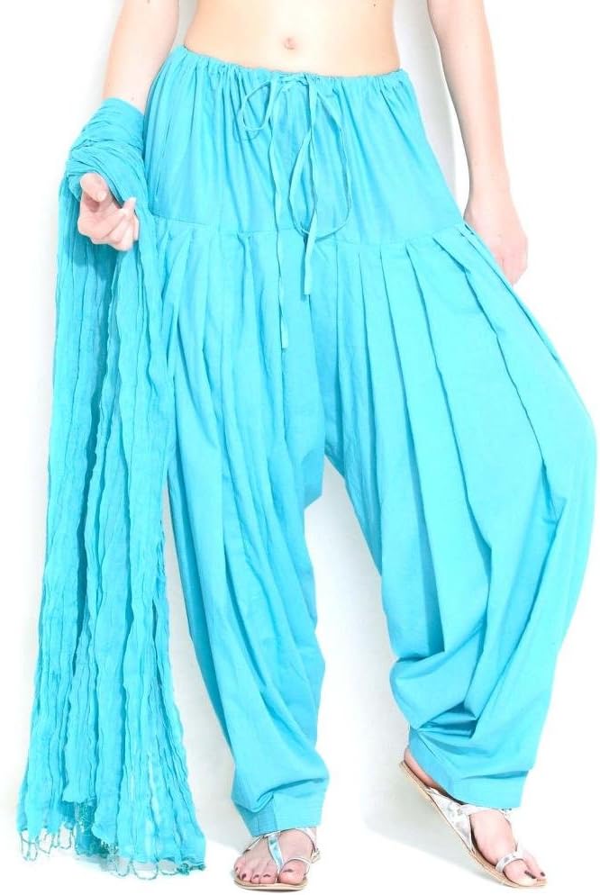 Vastra Vinod Women's Cotton Patiala with Dupatta