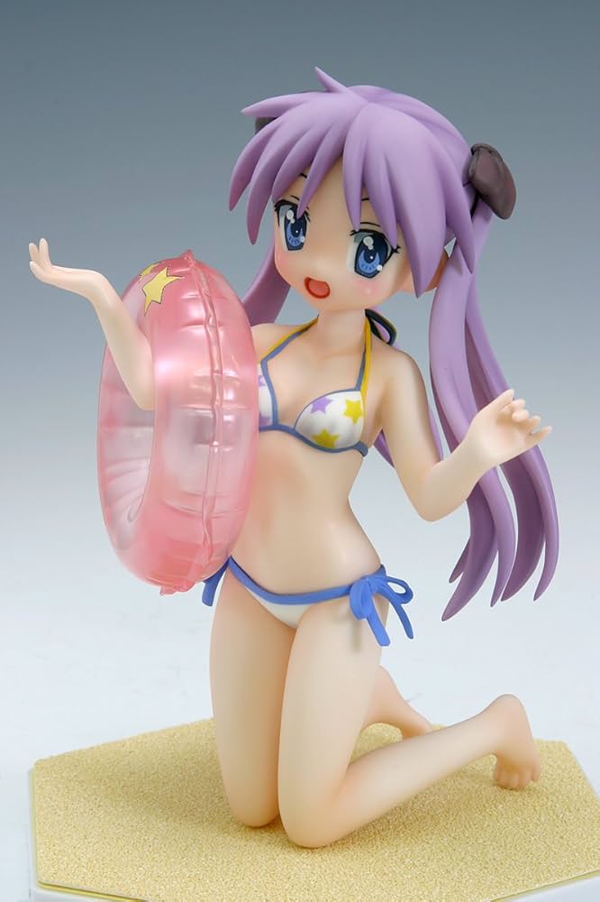 WAVE - レア！ らき☆すた 1/10スケール 水着 フィギュア 泉こなた＆柊かがみ ２点 WAVE - レア！ らき☆すた 1/10スケール 水着 フィギュア 泉