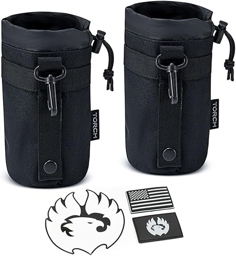 Miniatura 6 de Antorcha MOLLE Portabidón Resistente al Agua Utilidad Diaria EDC Gear Negro