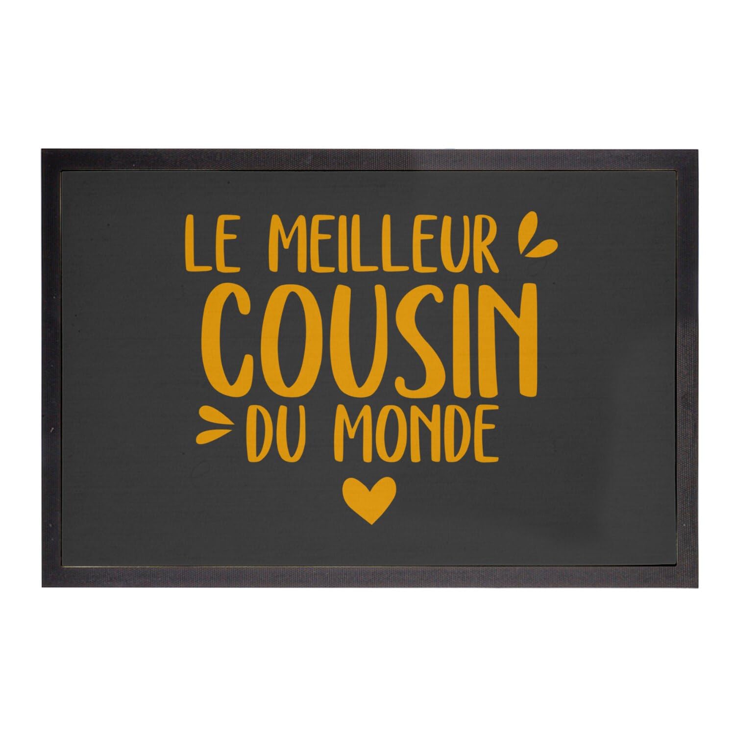 Cadeau Cousin Paillasson Noir Original pour la Famille