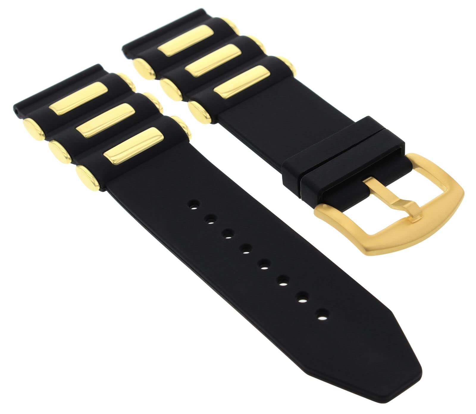 Ewatchparts26mm Silicone Rubber Diver Band Strap Compatible With