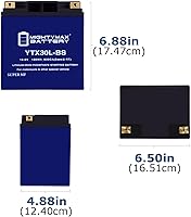 Vista 2 de Mighty Max Battery YTX30L-BS - Batería de repuesto de litio compatible con Power-Sonic PIX30L-BS