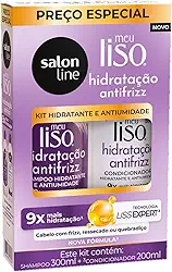 Salon Line, Kit Shampoo e Condicionador, Meu Liso Antifrizz, Vegano - Para Cabelos Lisos, 2 Unidades