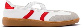 Tigeridea Sneakers for Women Comfortable Business Casual Slip on Tennis Shoes Lightweight Footwear Women's Fashion Retro Mary Jane Sneakers