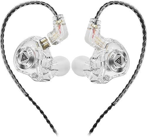 Miniatura 12 de Auriculares con cable para juegos IEM con monitor de oído, auriculares con 1DD, QKZ ENZO, monitor intraural, auriculares HiFi, sonido de graves con