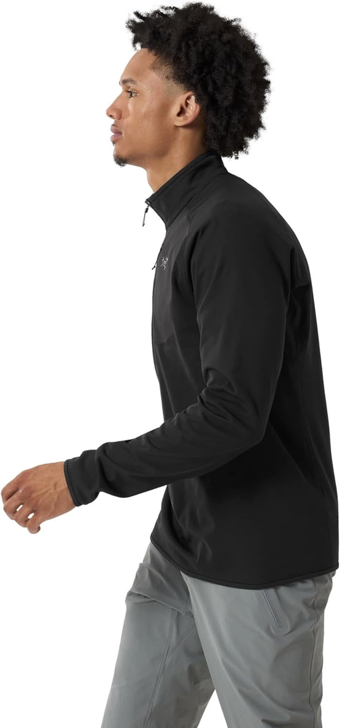 Arc'teryx Delta 1/2 Zip Neck Men's | Warm Breathable Performance Fleece Zip-Neck | Black, X-Small - Image 2