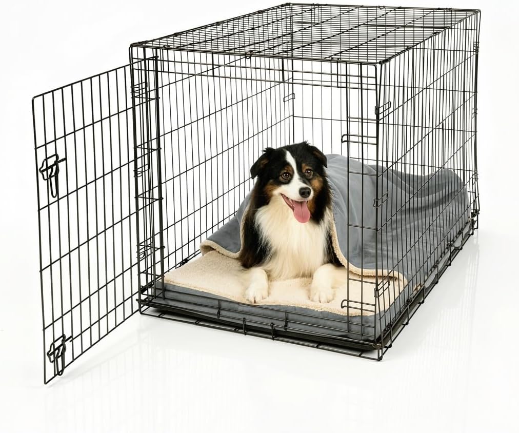 Snoozer Pet Products - Cozy Cave Crate Pet Bed with Forgiveness Foam, Small - Khaki
