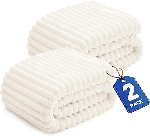 Miniatura 73 de BEDELITE - Manta de vellón para sofá, de 8.85 oz/yd², suave, cálida, esponjosa, decorativa, a rayas, ideal para regalar, para mujeres y hombres