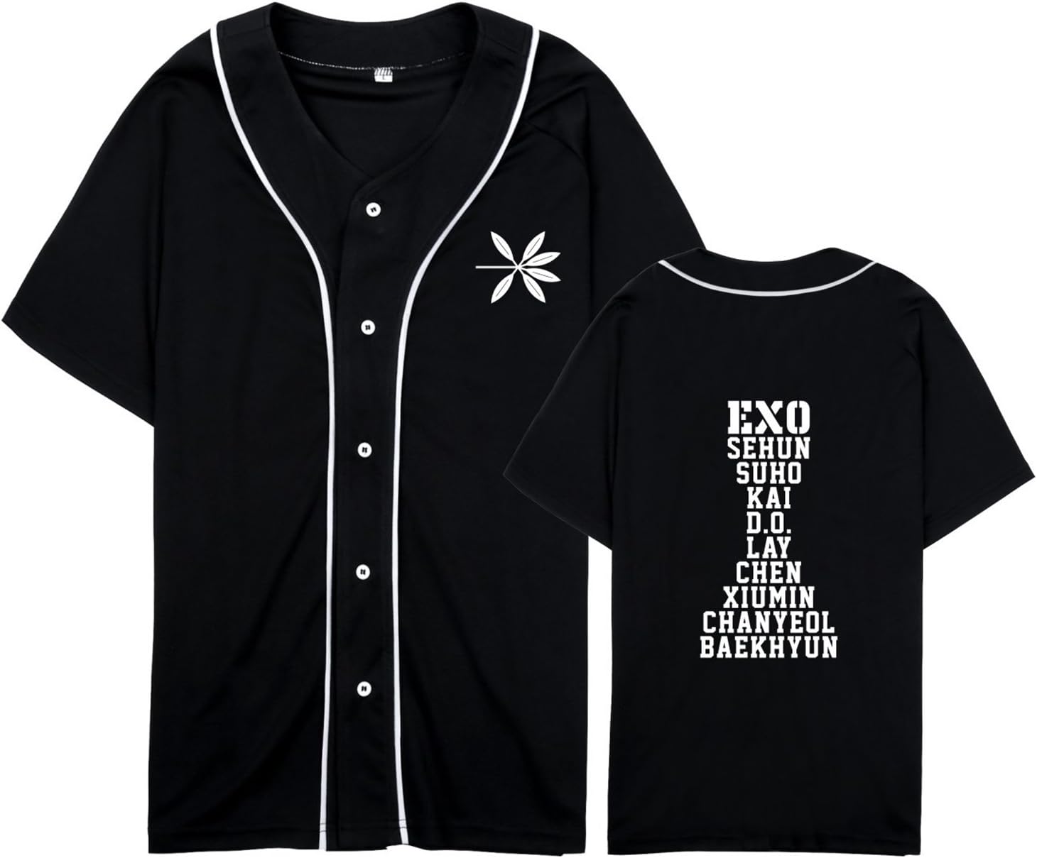 EXO Baseball Jersey Shirt Chen Chanyeol Baekhyun Sehun Kai T-Shirt