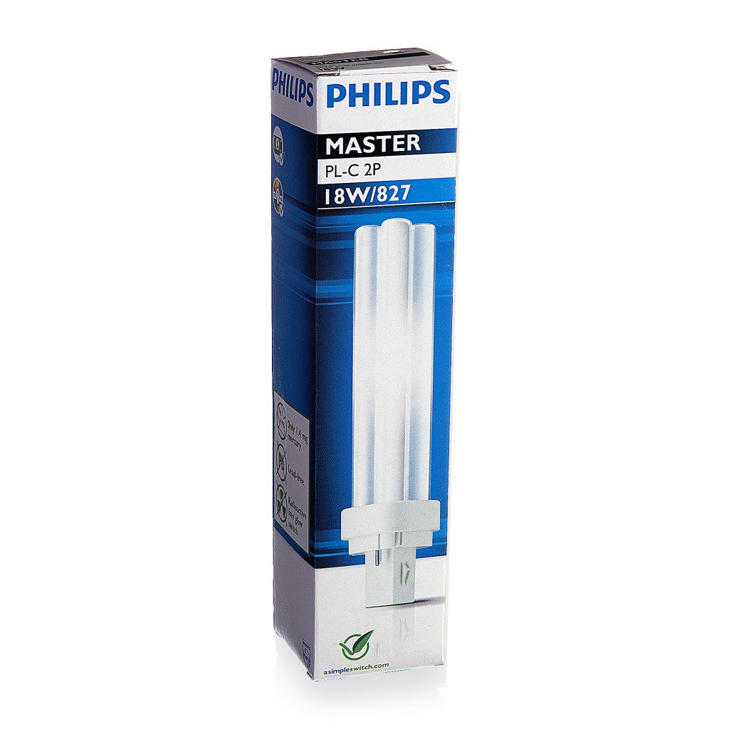 Philips Master PL-C 18 W/840 G24d-2 2 pin (2 pin), bianco freddo 4000 K, 150 mm