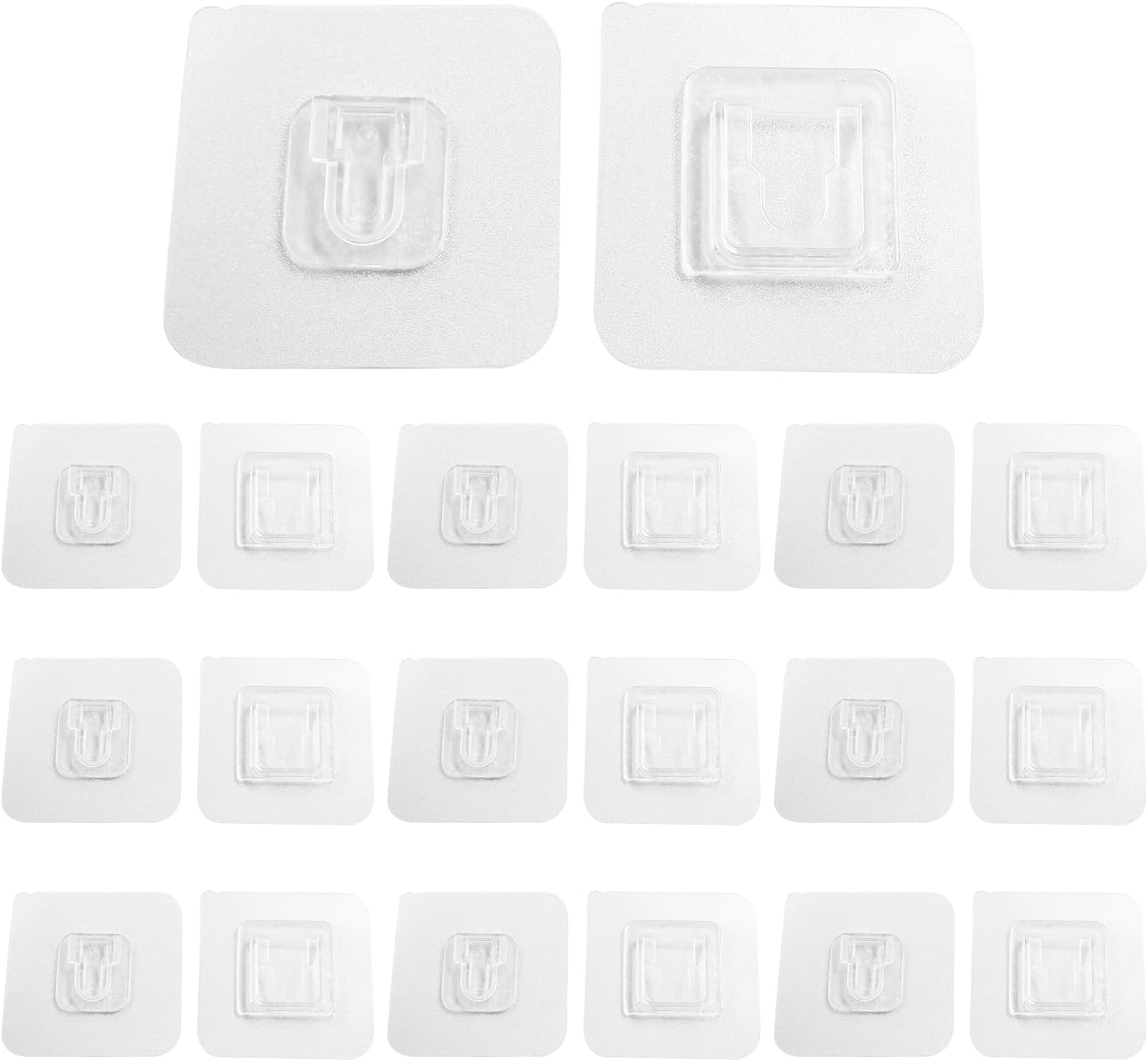 10 Pair Double Sided Adhesive Hooks Wall Self Adhesive Hooks Wall Hanger Holder Utility Wall Hooks for Bathroom Kitchen Office Hanging