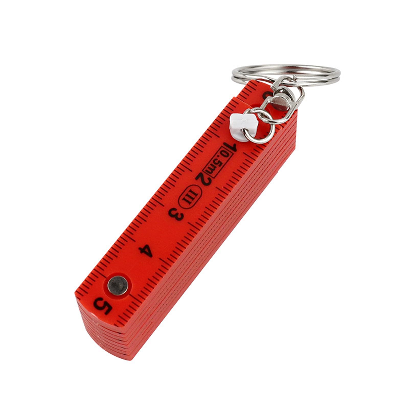 Rgybao Red Multipurpose Folding Scale 0.5 Meter Length Double Side Measurement Marking For Leatherworking Papercraft Portable Abs Measuring Ruler