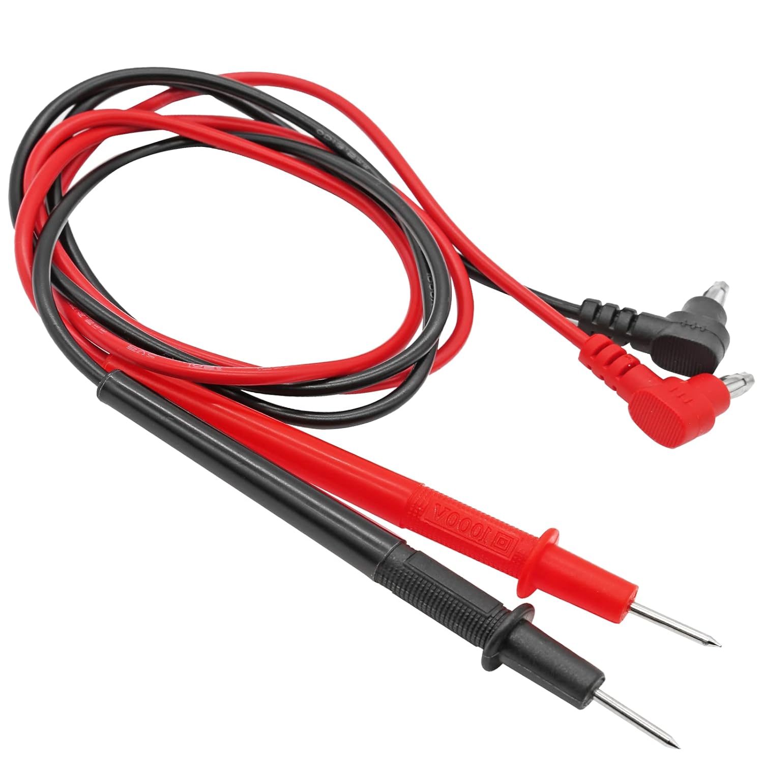 Waziaqoc 2 Pair Banana Plug Multimeter Probe Test Lead Cable, 1000V, Length 60cm, Black & Red