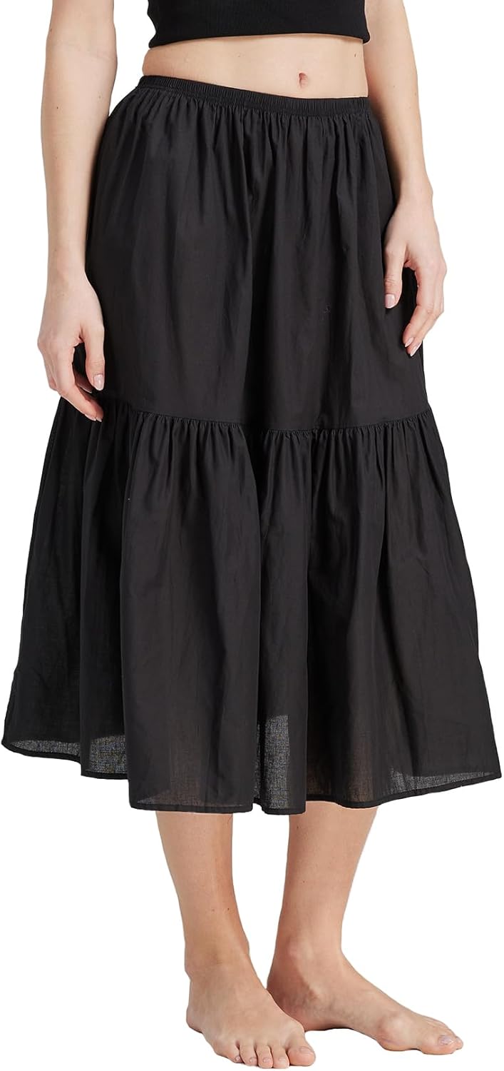 BEAUTELICATE Half Slip Skirt Extender 100% Cotton Vintage Underskirt