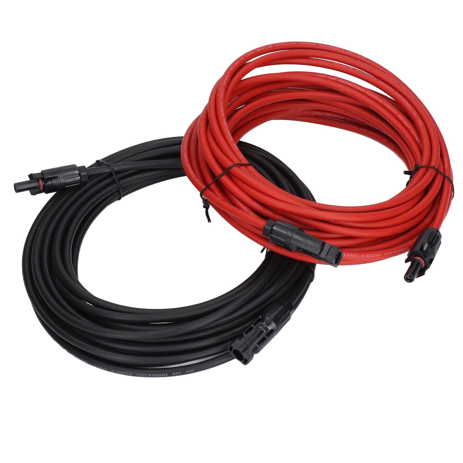 Cable de Extensión del Panel Solar, Aislamiento Shell del ² de la Resistencia de Oxidación 10AWG del Cable de Extensión Solar 6mm para Generar el Equipo (10 m/32,8 pies)