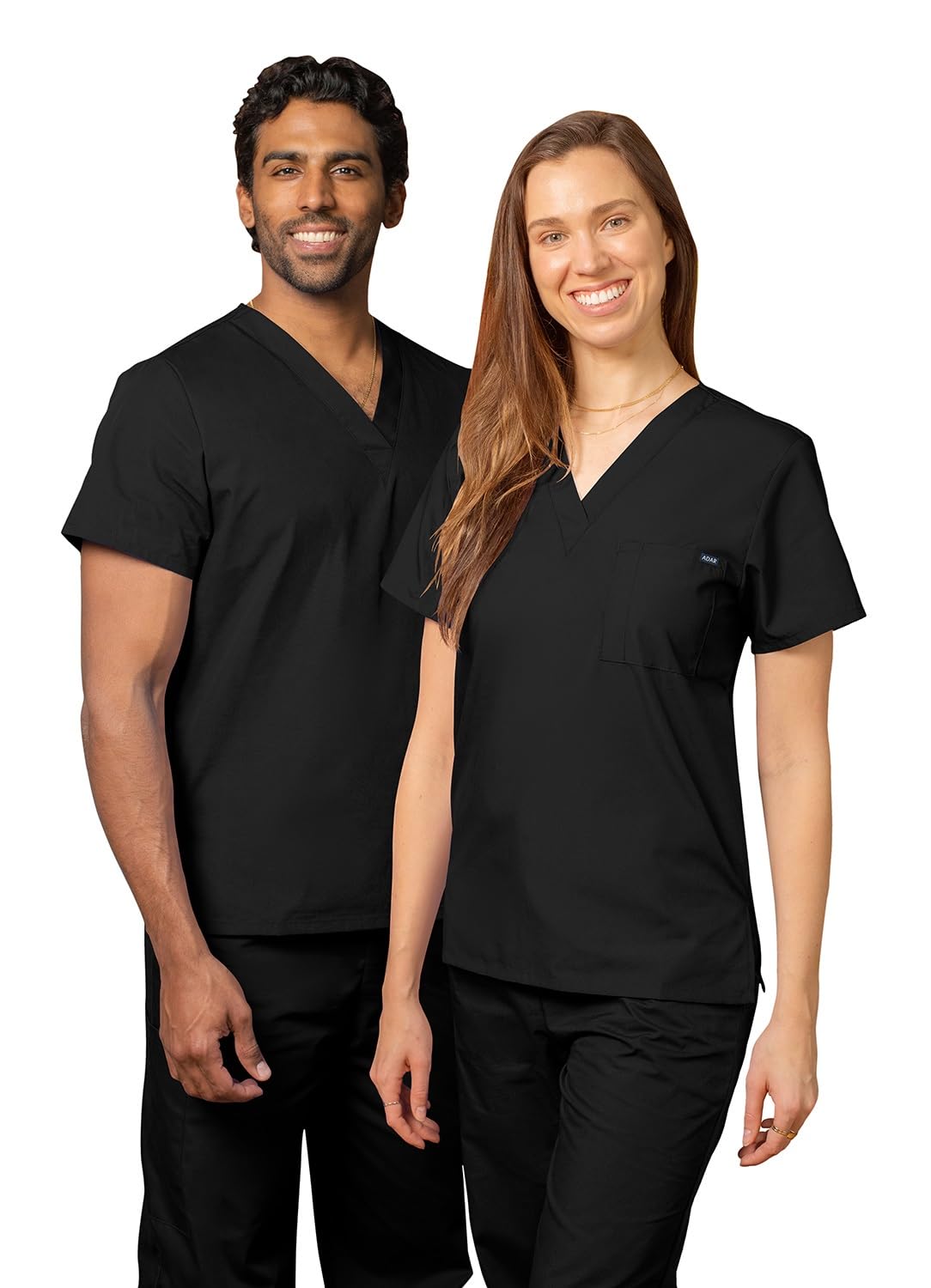 Adar Uniformes médicos - Casaca médica Unisex con Cuello en v