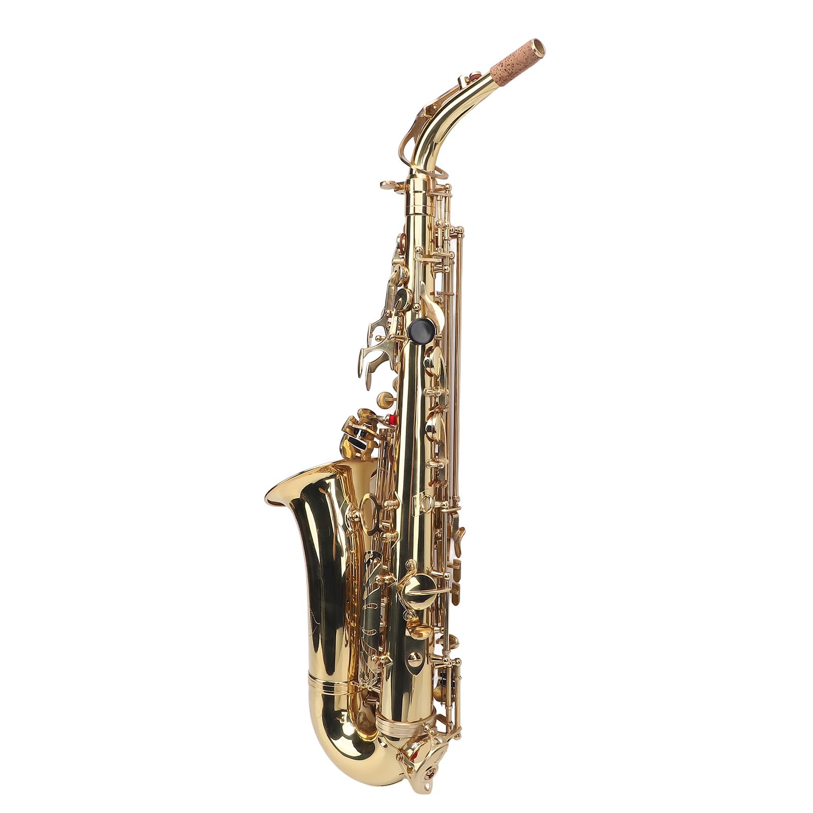 Qqmora Juego de Saxofón Alto Eb de Latón Dorado con Juego Suave para Estudiantes de Conciertos en Casa