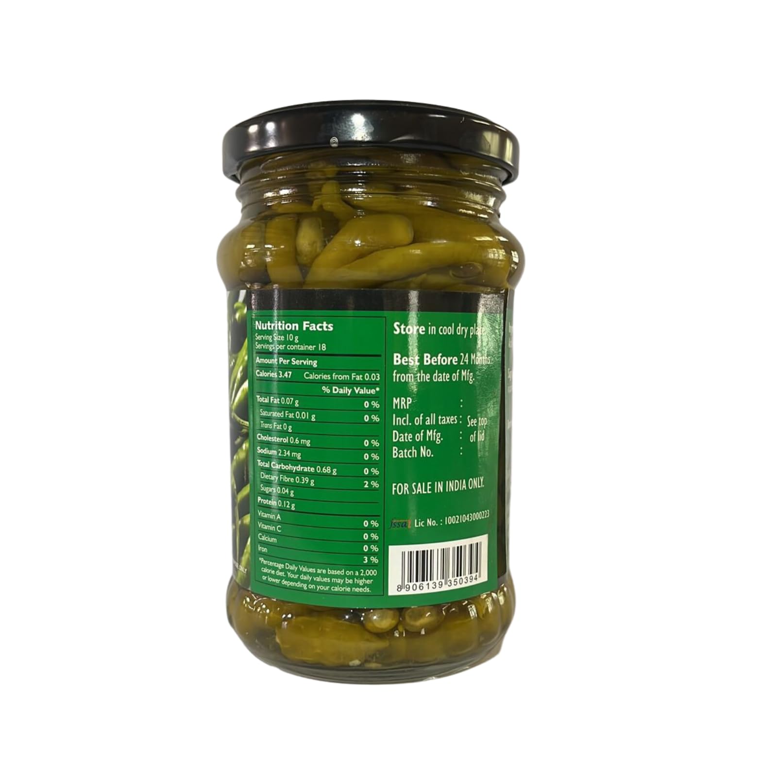 Bolst's Green Chillies Pickle In Vingar | Fresh & Organic Green Chilly Dipped In Pure Vinegar | Homemade Taste 100% Natural Ingredients | 280g 2