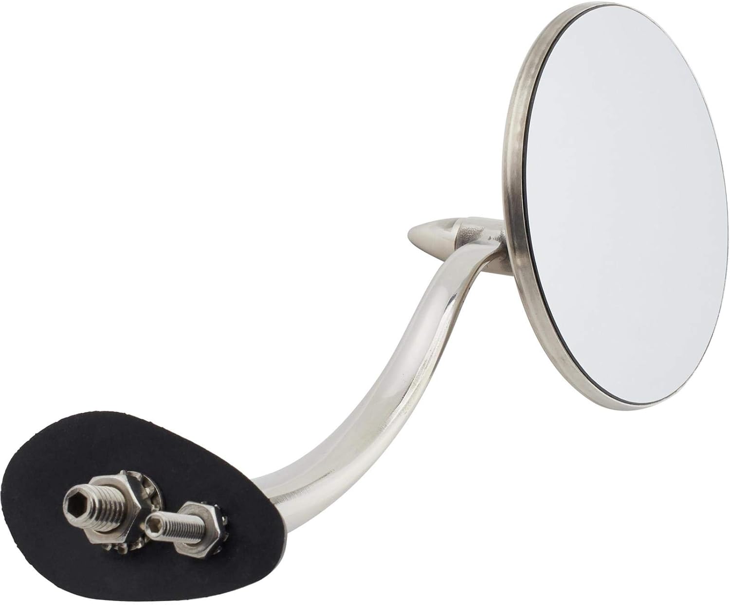 Speedway Motors Universal Swan Neck Door Mirror Set 4 Inch Round Chrome Exterior Side Mirrors with Adjustable Arms for Classic Car Hot Rod Street Rod Truck Pair