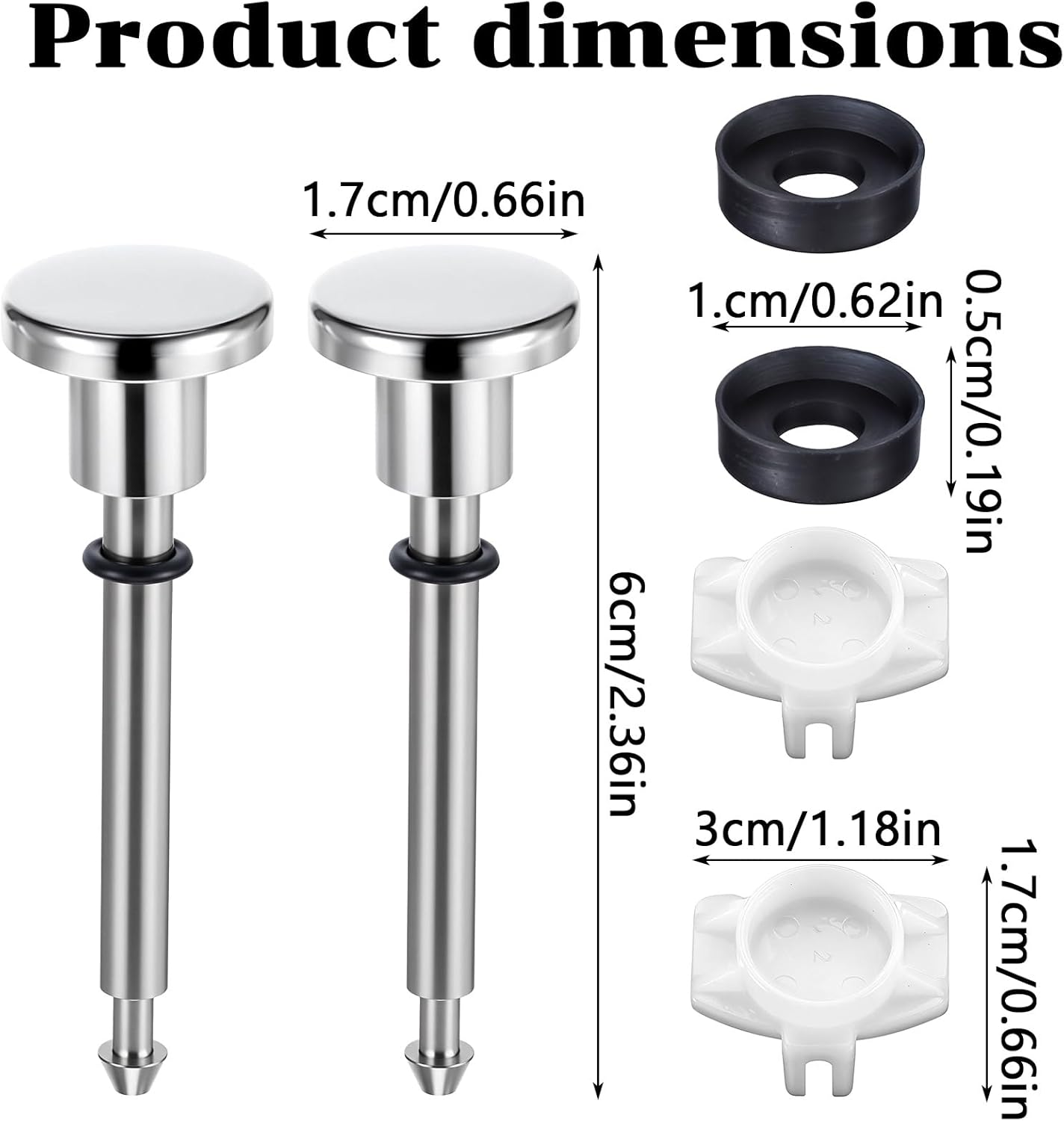2 Set Tub Spout Diverter Repair Kit, Bathroom Shower Bathtub Leaky Faucet Repair Includes Diverters Valve Stems Seals and Diverters Gates Leak Faucet Replacement Parts