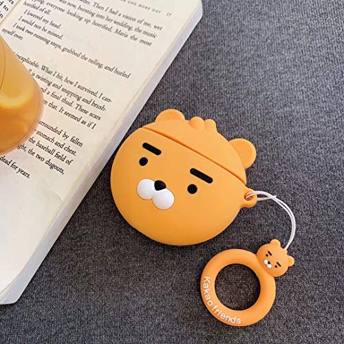 SevenPanda Funda para Airpod para Apple Airpods 1 & 2, Cute 3D Funny Cartoon carácter, Silicona Suave Kawaii Fun Cool Llavero diseño Skin, Fashion Cases para niña Kids Boy Air Pods