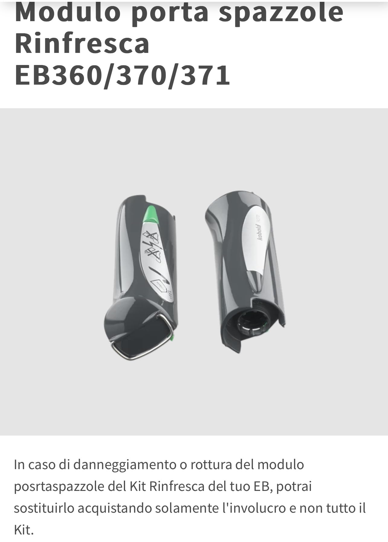 Folletto EB370 / EB371 Battitappeto Battitappeto NUOVO Completo di Spazzole, Lavenia e Kobosan