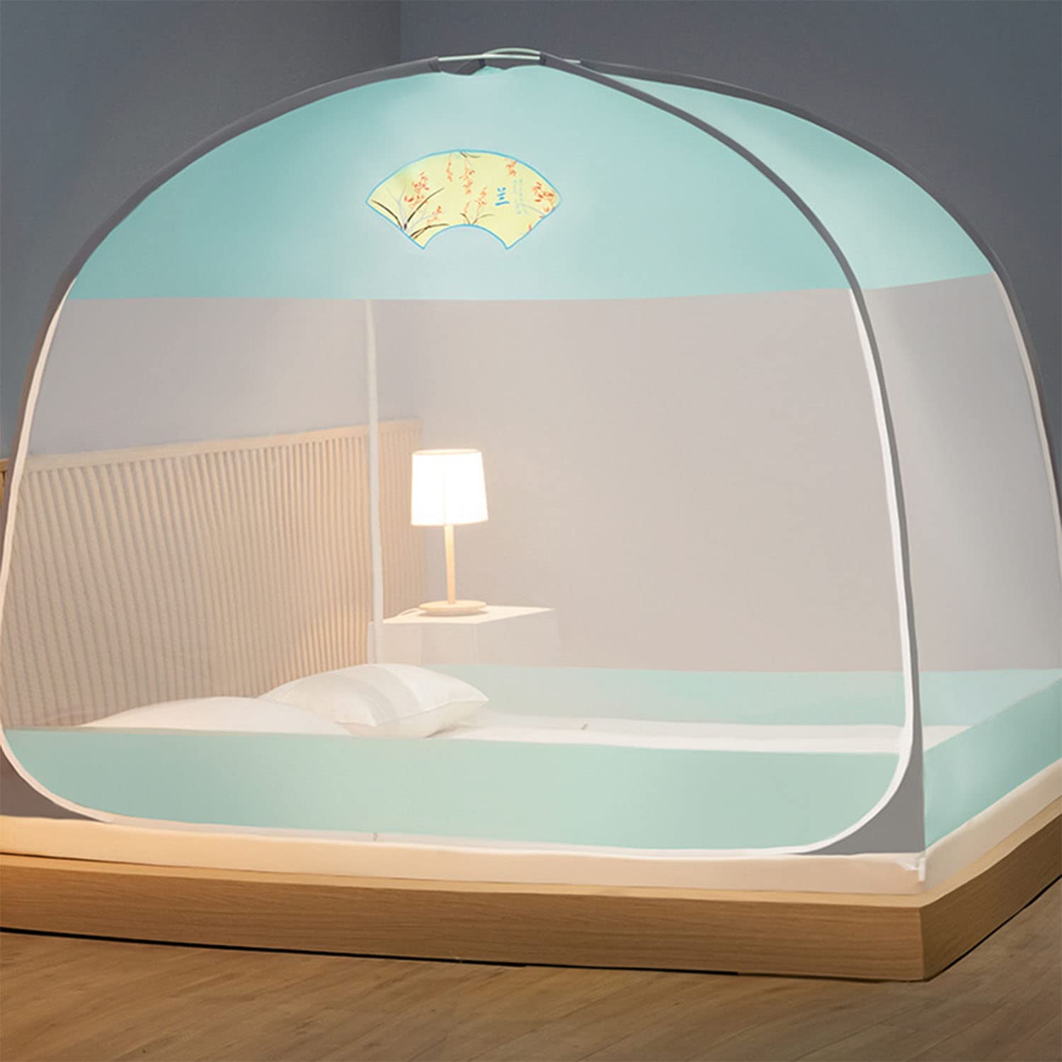 Tente de Lit Portable Pop Up Moustiquaire Double Portes Sac de Couchage Filet Anti-Insectes pour Patio Chambre Camping Voyages, Orchidée Isolée dans Une Vallée Déserte